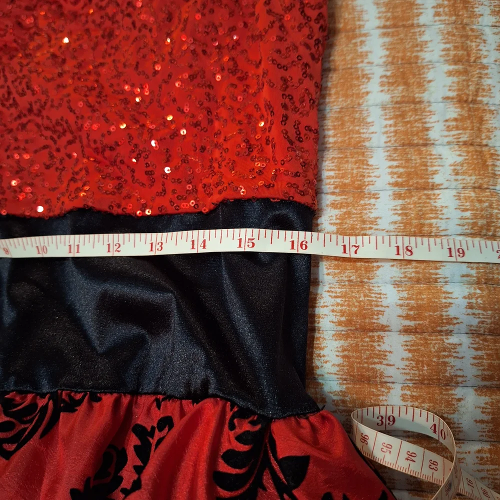 Weissman Elegant Red and Black Kids Dance Costume
